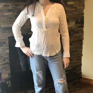 Banana Republic white button down blouse